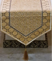  High Quality Embroidred Cotton  Table Runner( Size16X72 Inch) - Beige, Cotton, Pack of1